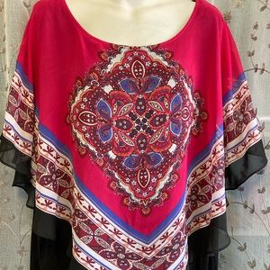 Alyx Attatched Tank Top & Hanky Hem Shirt Top 3X 22/24
